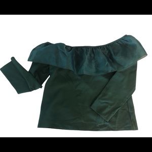 J. Crew Off the Shoulder Ruffle Top